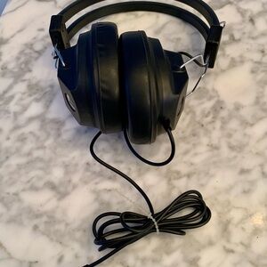 Vintage Bentley Headphones Adjustable Over The Ear, Black Corded (Work great)